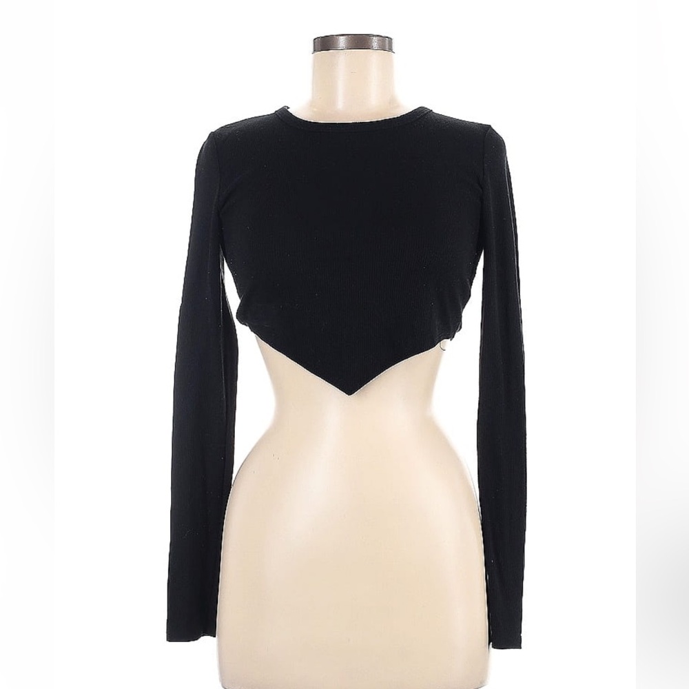 Princess Polly black crop top